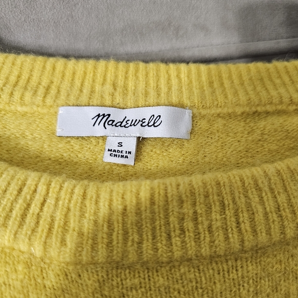 Madewell Women's Colorblock Sweater in Yellow, Cream, Orange, and Pink Size S - Picture 8 of 10